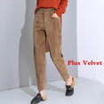 Autumn Winter High Waist Corduroy Harem Pants