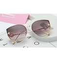 Cat Eye Metal Frame Mirror Sun Glasses