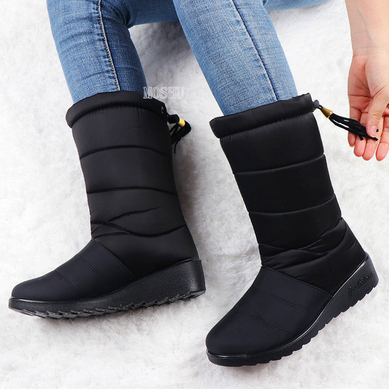 Ankle Snow Waterproof Tassel Lady Elastic Boat