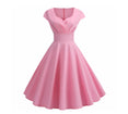 Pink Summer Dress Elegant Retro