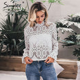 Simplee Elegant white lace blouse