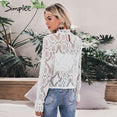 Simplee Elegant white lace blouse