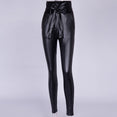 Faux Leather PU Long Trousers Casual