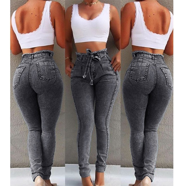 High Waist Jeans For Women Slim Stretch