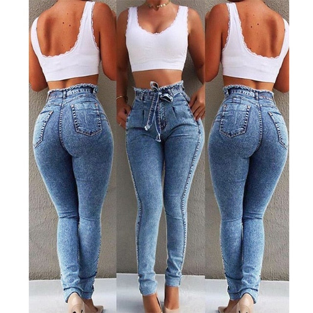 High Waist Jeans For Women Slim Stretch