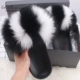 Fluffy Real FOX Fur Slides