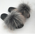 Women Fur Slippers Warm Fox Fur Slippers