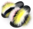 Real Fox Fur Slides Women Non-slip Slippers