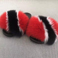 Real Fox Fur Slides Women Non-slip Slippers