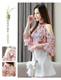 Blouse women 2020 ladies tops floral chiffon