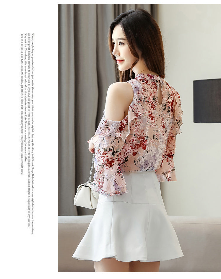 Blouse women 2020 ladies tops floral chiffon