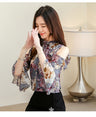 Blouse women 2020 ladies tops floral chiffon