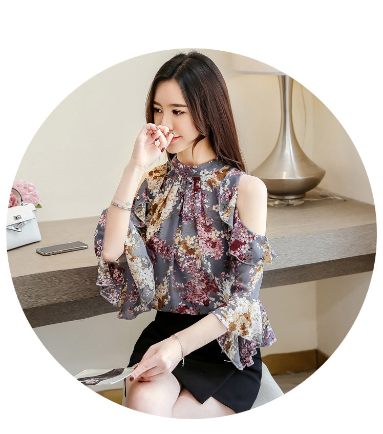 Blouse women 2020 ladies tops floral chiffon