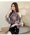 Blouse women 2020 ladies tops floral chiffon