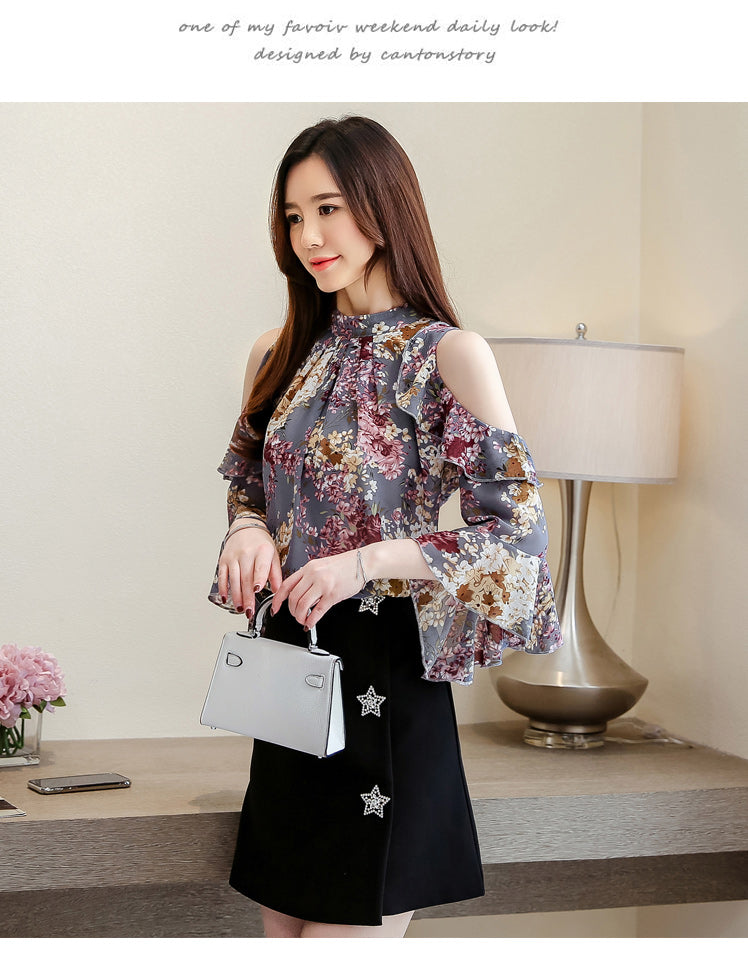 Blouse women 2020 ladies tops floral chiffon