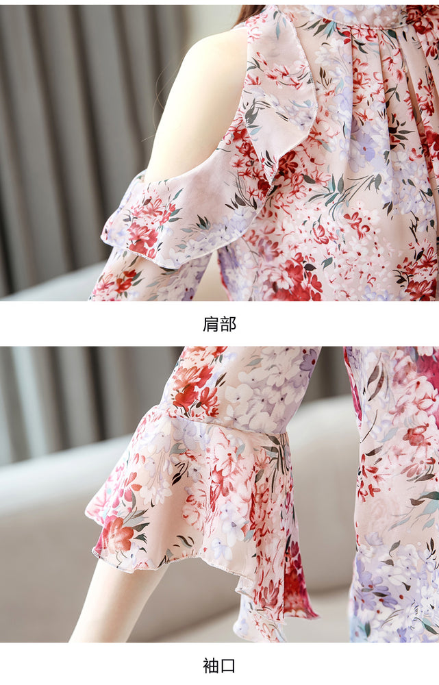 Blouse women 2020 ladies tops floral chiffon