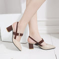 spring hollow coarse sandals high-heeled