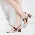 spring hollow coarse sandals high-heeled