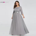 Wedding Party Dress Plus Size Elegant O Neck