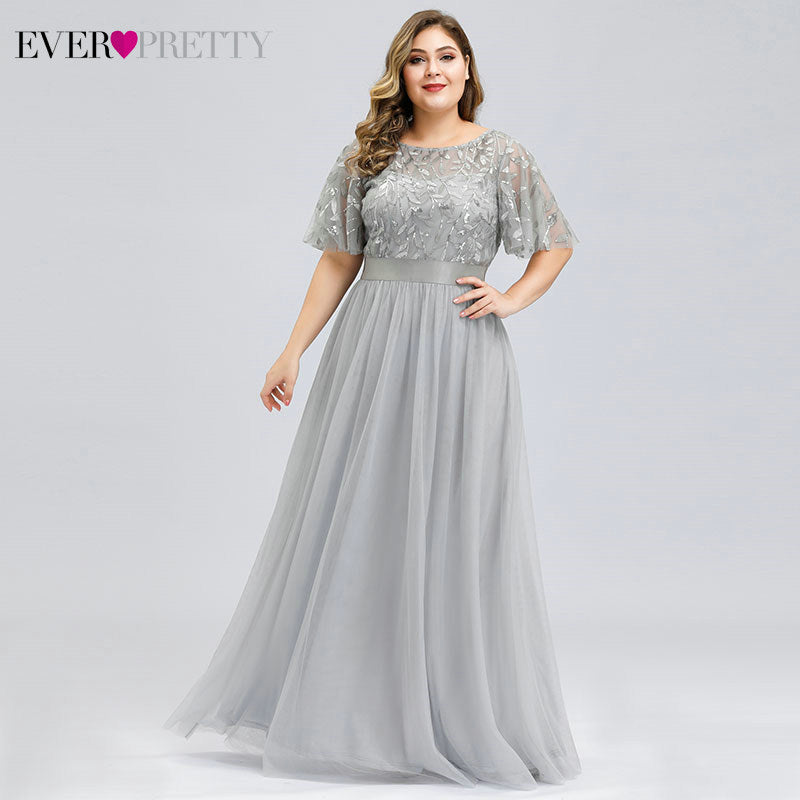 Plus Size Sequined Evening Dresses Long