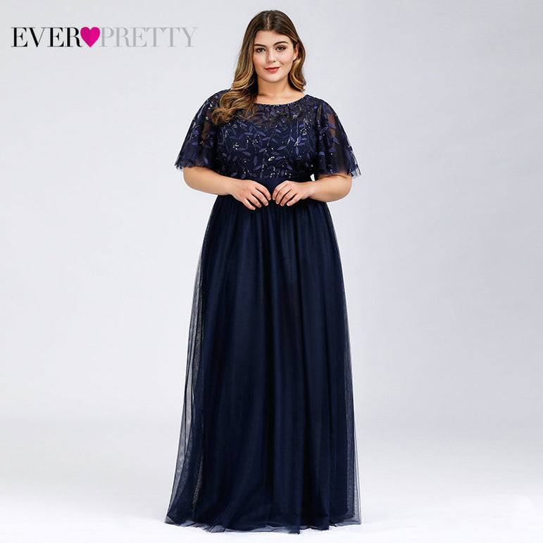 Plus Size Sequined Evening Dresses Long