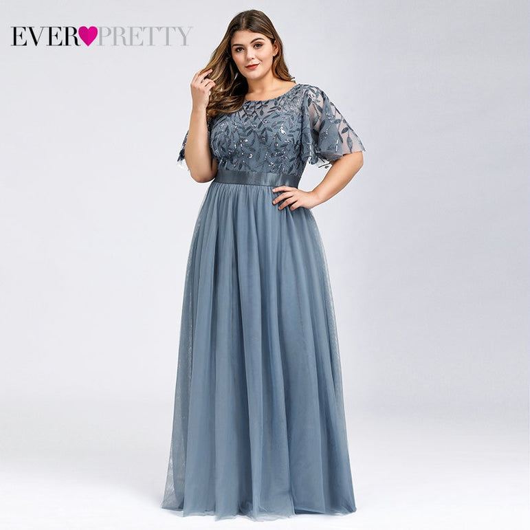 Plus Size Sequined Evening Dresses Long