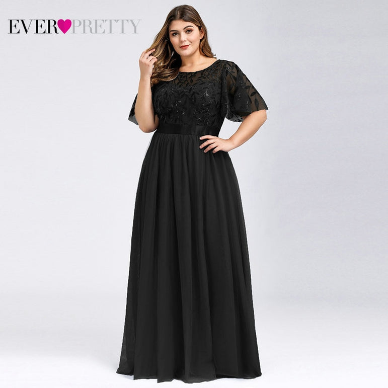 Plus Size Sequined Evening Dresses Long