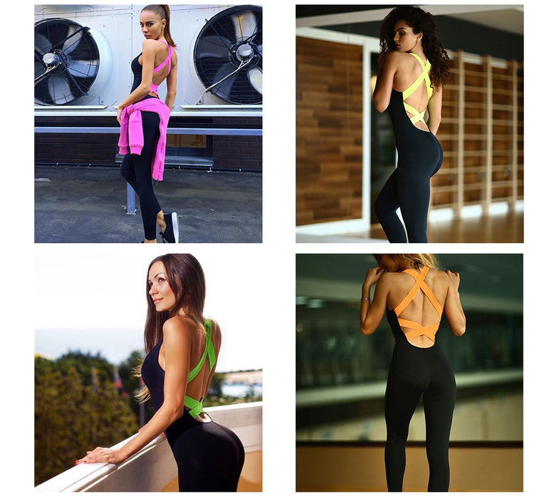 One Piece Sport Clothing Backless Sport Suit