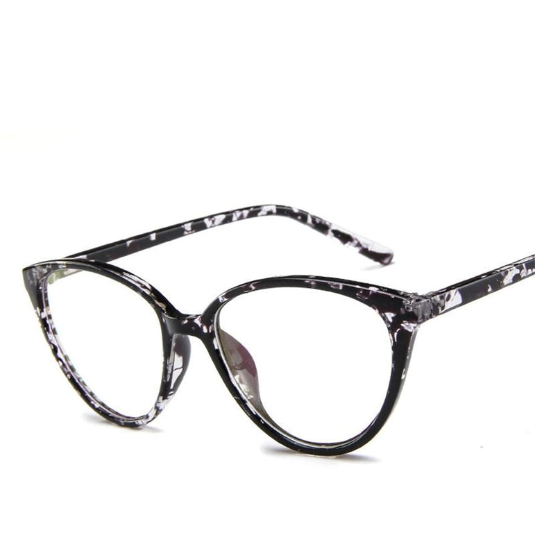 Cat eye frame clear lens eyeglasses