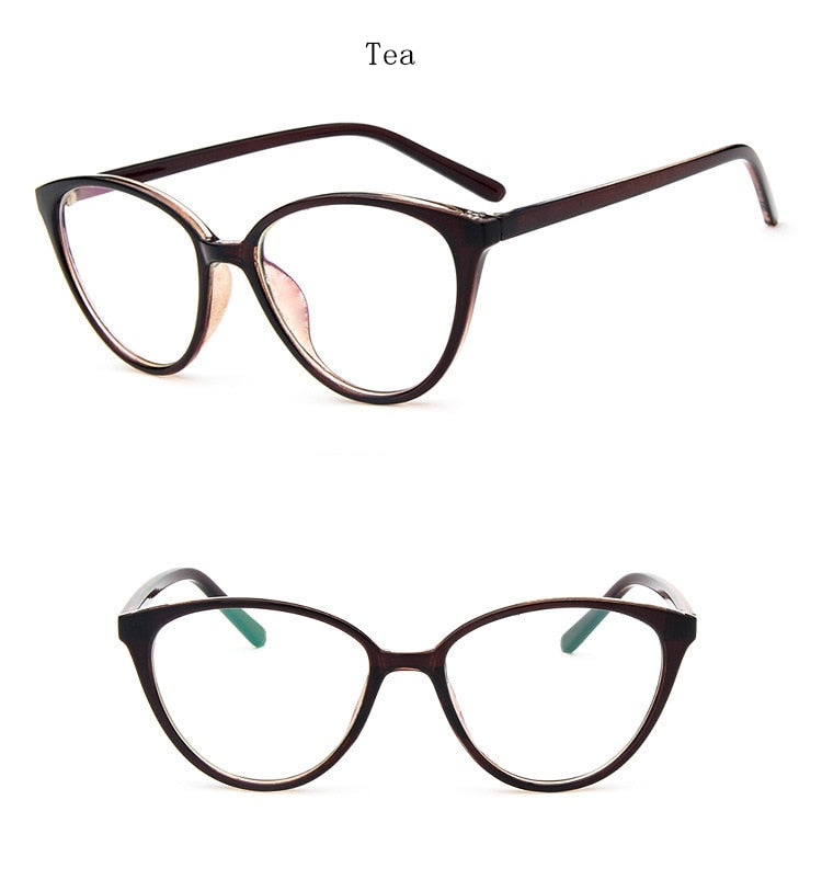 Cat eye frame clear lens eyeglasses