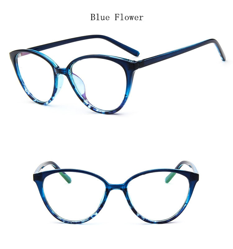 Cat eye frame clear lens eyeglasses