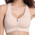 Zipper Push Up Sports Bras