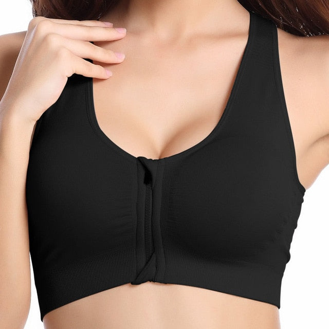 Zipper Push Up Sports Bras