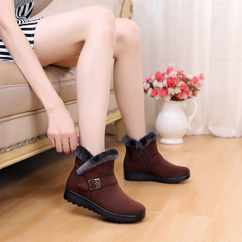 Short Fur Plush Winter Ankle Boot