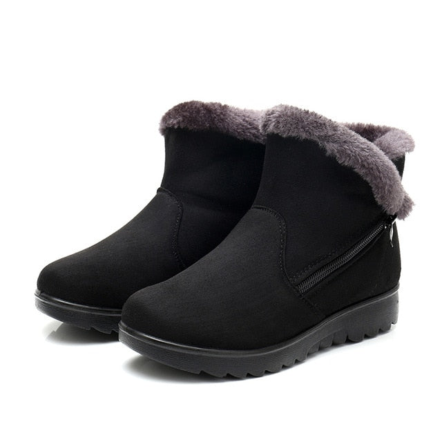 Short Fur Plush Winter Ankle Boot