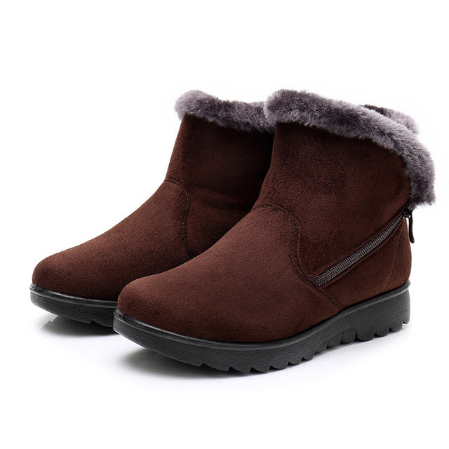 Short Fur Plush Winter Ankle Boot