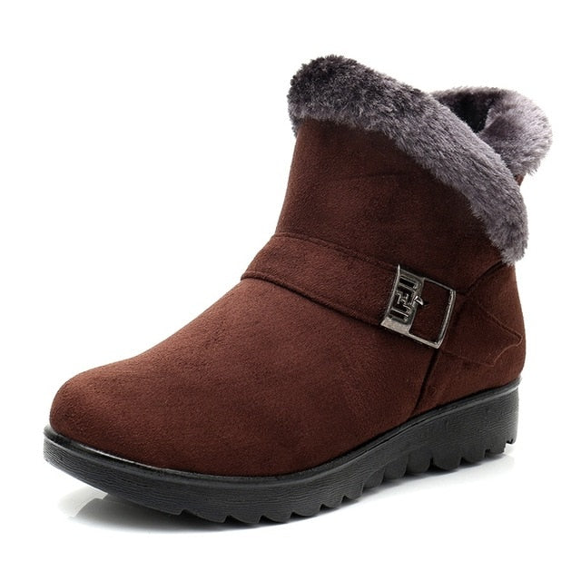 Short Fur Plush Winter Ankle Boot