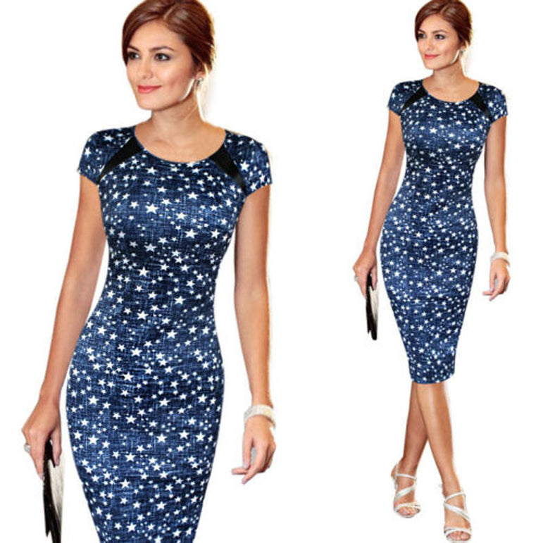 Office Formal Party Tunic Pencil Dress