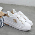 Fashion Breathable PU Leather Women Sneakers