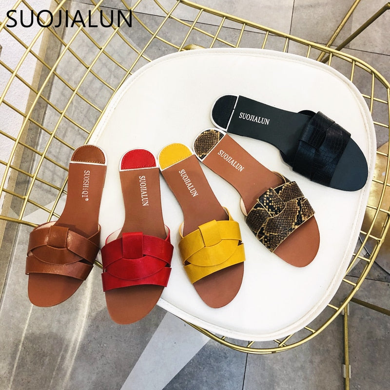 New Brand Mixed Colors Women Flat Slipper