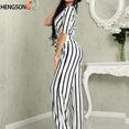 Summer Deep V Neck Sashes Jumpsuit