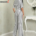 Summer Deep V Neck Sashes Jumpsuit