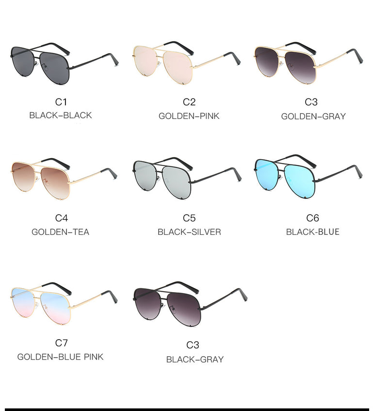 New Fashion Brand Designer Ladies Pilot Sunglasses