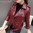 New Short Faux Soft Leather Jacket Zipper