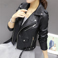 New Short Faux Soft Leather Jacket Zipper