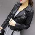 New Short Faux Soft Leather Jacket Zipper