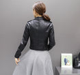 New Short Faux Soft Leather Jacket Zipper