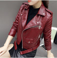 New Short Faux Soft Leather Jacket Zipper