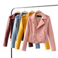 New Short Faux Soft Leather Jacket Zipper