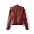 New Short Faux Soft Leather Jacket Zipper